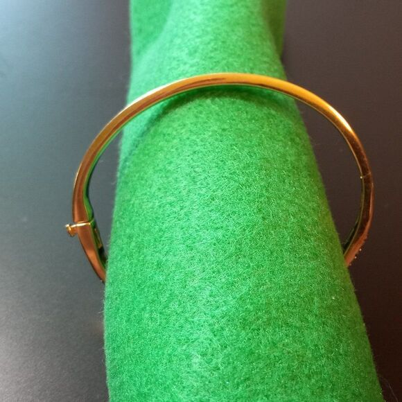 Danbury Mint 14 K Gold Plated "Forever" Bangle/Bracelet Cottagecore - Picture 7 of 7